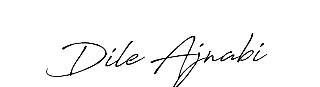 if you are searching for the best signature style for your name Dile Ajnabi. so please give up your signature search. here we have designed multiple signature styles  using Antro_Vectra_Bolder. Dile Ajnabi signature style 7 images and pictures png
