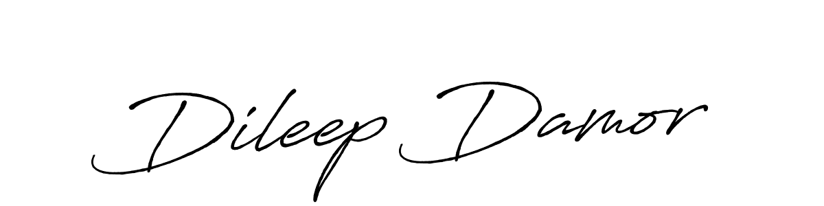 Dileep Damor stylish signature style. Best Handwritten Sign (Antro_Vectra_Bolder) for my name. Handwritten Signature Collection Ideas for my name Dileep Damor. Dileep Damor signature style 7 images and pictures png