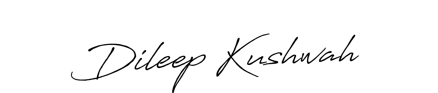 Design your own signature with our free online signature maker. With this signature software, you can create a handwritten (Antro_Vectra_Bolder) signature for name Dileep Kushwah. Dileep Kushwah signature style 7 images and pictures png