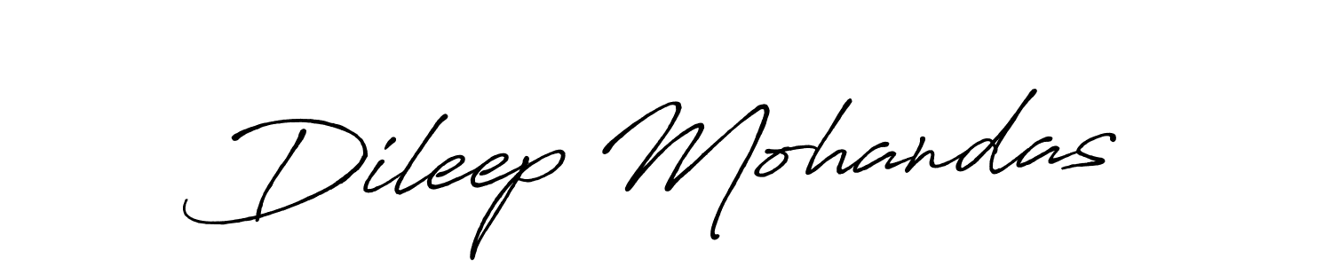 Dileep Mohandas stylish signature style. Best Handwritten Sign (Antro_Vectra_Bolder) for my name. Handwritten Signature Collection Ideas for my name Dileep Mohandas. Dileep Mohandas signature style 7 images and pictures png