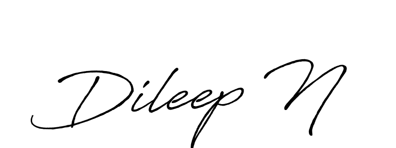 Dileep N stylish signature style. Best Handwritten Sign (Antro_Vectra_Bolder) for my name. Handwritten Signature Collection Ideas for my name Dileep N. Dileep N signature style 7 images and pictures png