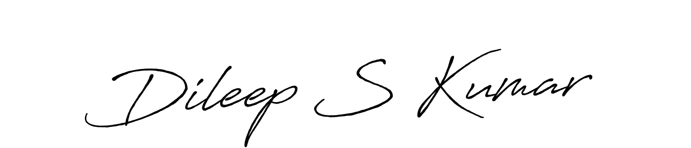 How to make Dileep S Kumar signature? Antro_Vectra_Bolder is a professional autograph style. Create handwritten signature for Dileep S Kumar name. Dileep S Kumar signature style 7 images and pictures png