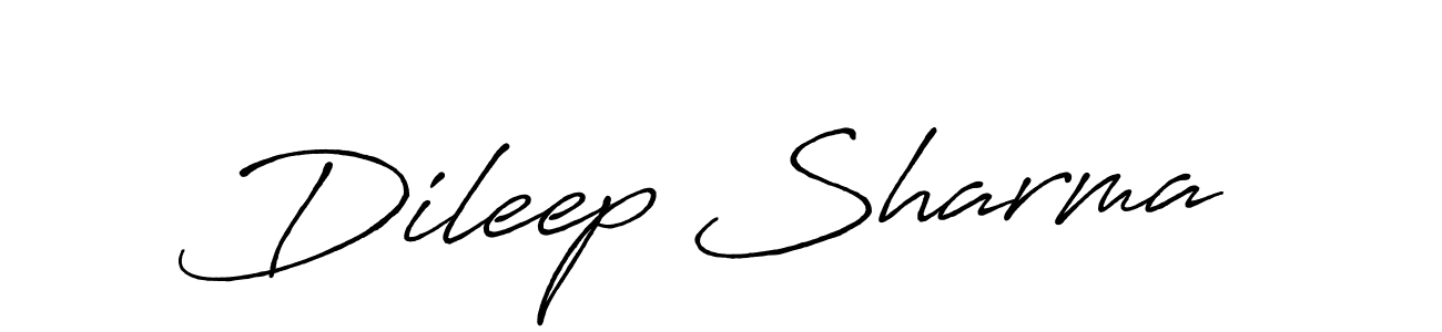 Dileep Sharma stylish signature style. Best Handwritten Sign (Antro_Vectra_Bolder) for my name. Handwritten Signature Collection Ideas for my name Dileep Sharma. Dileep Sharma signature style 7 images and pictures png