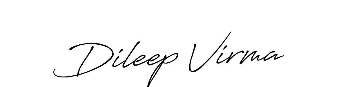 How to make Dileep Virma signature? Antro_Vectra_Bolder is a professional autograph style. Create handwritten signature for Dileep Virma name. Dileep Virma signature style 7 images and pictures png