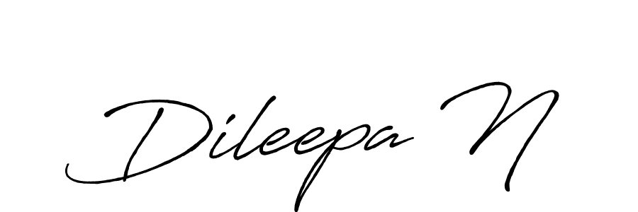 How to make Dileepa N name signature. Use Antro_Vectra_Bolder style for creating short signs online. This is the latest handwritten sign. Dileepa N signature style 7 images and pictures png
