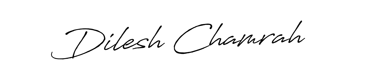 Make a beautiful signature design for name Dilesh Chamrah. Use this online signature maker to create a handwritten signature for free. Dilesh Chamrah signature style 7 images and pictures png