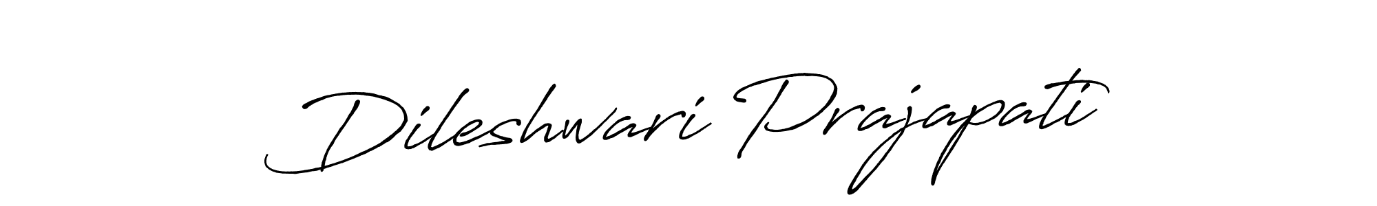 Create a beautiful signature design for name Dileshwari Prajapati. With this signature (Antro_Vectra_Bolder) fonts, you can make a handwritten signature for free. Dileshwari Prajapati signature style 7 images and pictures png