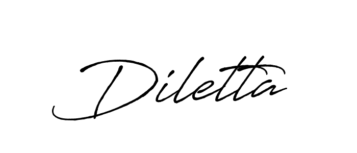 Make a beautiful signature design for name Diletta. With this signature (Antro_Vectra_Bolder) style, you can create a handwritten signature for free. Diletta signature style 7 images and pictures png