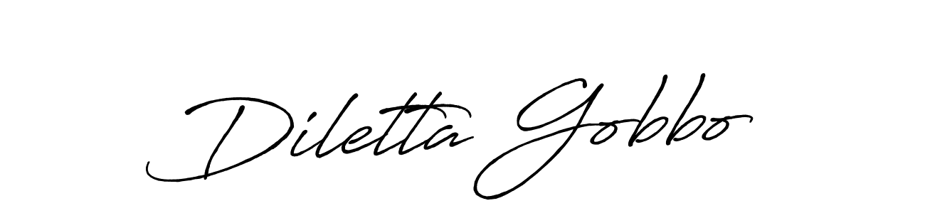 Create a beautiful signature design for name Diletta Gobbo. With this signature (Antro_Vectra_Bolder) fonts, you can make a handwritten signature for free. Diletta Gobbo signature style 7 images and pictures png