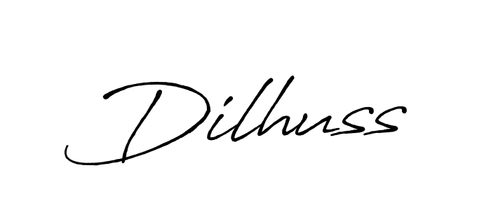 Use a signature maker to create a handwritten signature online. With this signature software, you can design (Antro_Vectra_Bolder) your own signature for name Dilhuss. Dilhuss signature style 7 images and pictures png