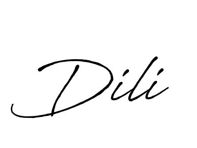 How to make Dili signature? Antro_Vectra_Bolder is a professional autograph style. Create handwritten signature for Dili name. Dili signature style 7 images and pictures png