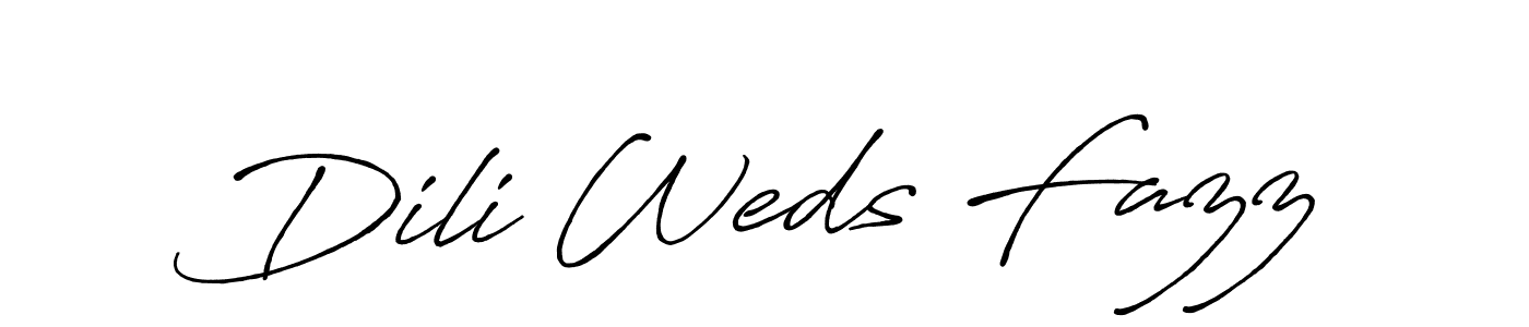 Similarly Antro_Vectra_Bolder is the best handwritten signature design. Signature creator online .You can use it as an online autograph creator for name Dili Weds Fazz. Dili Weds Fazz signature style 7 images and pictures png