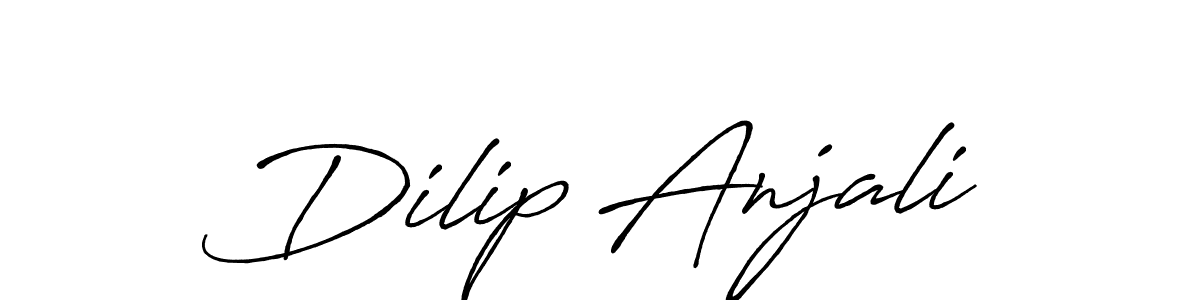 Create a beautiful signature design for name Dilip Anjali. With this signature (Antro_Vectra_Bolder) fonts, you can make a handwritten signature for free. Dilip Anjali signature style 7 images and pictures png