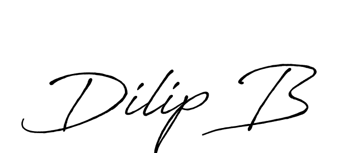 Design your own signature with our free online signature maker. With this signature software, you can create a handwritten (Antro_Vectra_Bolder) signature for name Dilip B. Dilip B signature style 7 images and pictures png