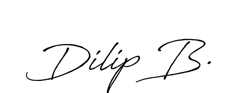 You should practise on your own different ways (Antro_Vectra_Bolder) to write your name (Dilip B.) in signature. don't let someone else do it for you. Dilip B. signature style 7 images and pictures png