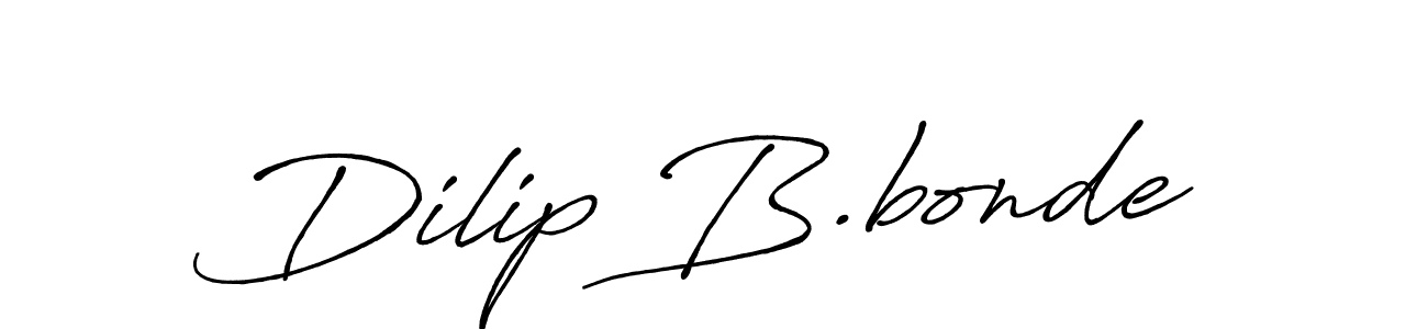 How to make Dilip B.bonde name signature. Use Antro_Vectra_Bolder style for creating short signs online. This is the latest handwritten sign. Dilip B.bonde signature style 7 images and pictures png