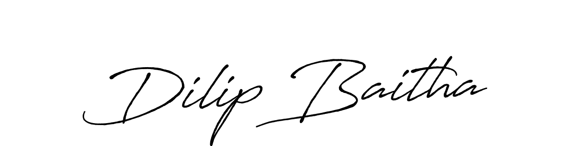 Use a signature maker to create a handwritten signature online. With this signature software, you can design (Antro_Vectra_Bolder) your own signature for name Dilip Baitha. Dilip Baitha signature style 7 images and pictures png