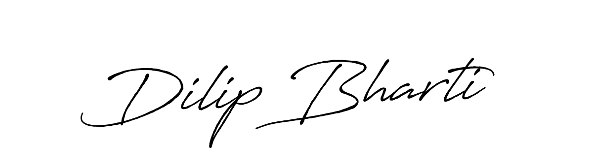 Design your own signature with our free online signature maker. With this signature software, you can create a handwritten (Antro_Vectra_Bolder) signature for name Dilip Bharti. Dilip Bharti signature style 7 images and pictures png