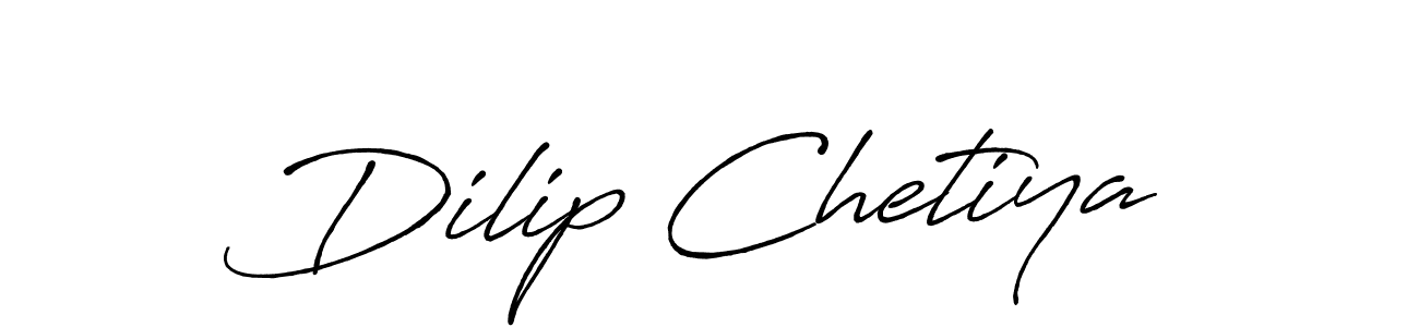 Dilip Chetiya stylish signature style. Best Handwritten Sign (Antro_Vectra_Bolder) for my name. Handwritten Signature Collection Ideas for my name Dilip Chetiya. Dilip Chetiya signature style 7 images and pictures png