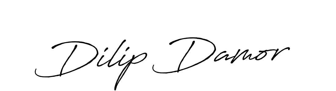 Make a beautiful signature design for name Dilip Damor. With this signature (Antro_Vectra_Bolder) style, you can create a handwritten signature for free. Dilip Damor signature style 7 images and pictures png