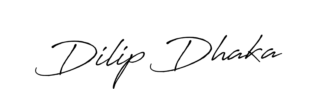 Design your own signature with our free online signature maker. With this signature software, you can create a handwritten (Antro_Vectra_Bolder) signature for name Dilip Dhaka. Dilip Dhaka signature style 7 images and pictures png