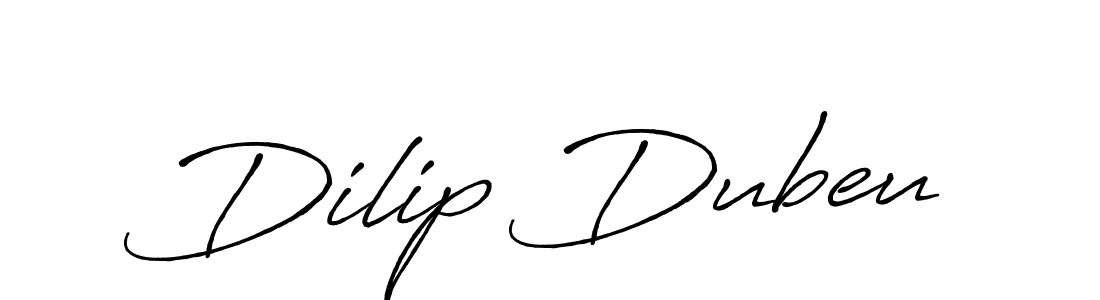 Create a beautiful signature design for name Dilip Dubeu. With this signature (Antro_Vectra_Bolder) fonts, you can make a handwritten signature for free. Dilip Dubeu signature style 7 images and pictures png