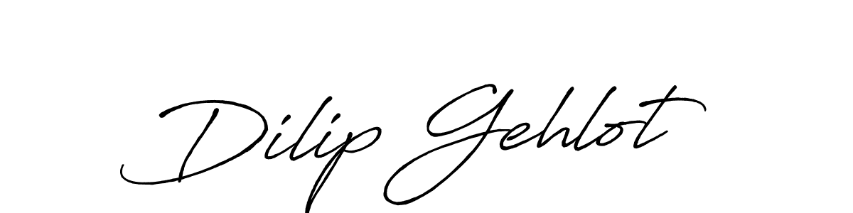 Make a beautiful signature design for name Dilip Gehlot. With this signature (Antro_Vectra_Bolder) style, you can create a handwritten signature for free. Dilip Gehlot signature style 7 images and pictures png