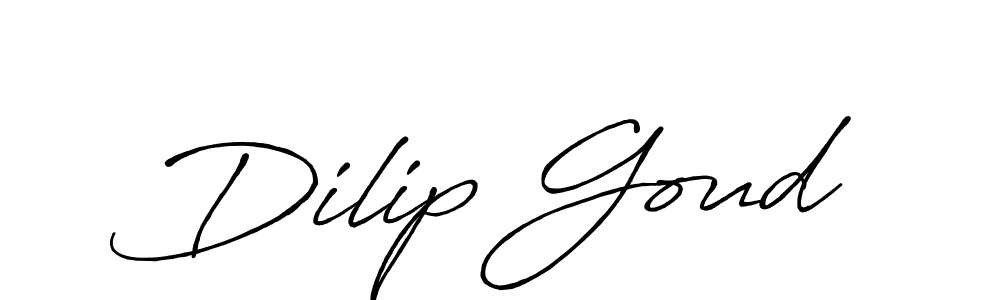 Make a beautiful signature design for name Dilip Goud. With this signature (Antro_Vectra_Bolder) style, you can create a handwritten signature for free. Dilip Goud signature style 7 images and pictures png