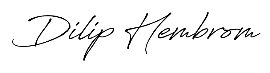 The Antro_Vectra_Bolder font transforms the name Dilip Hembrom into an executive sign with sharp precision and distinguished character. Dilip Hembrom signature style 7 images and pictures png