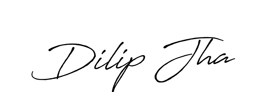 How to make Dilip Jha signature? Antro_Vectra_Bolder is a professional autograph style. Create handwritten signature for Dilip Jha name. Dilip Jha signature style 7 images and pictures png