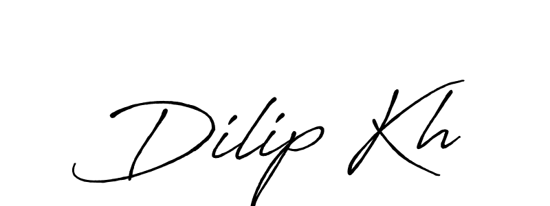 Dilip Kh stylish signature style. Best Handwritten Sign (Antro_Vectra_Bolder) for my name. Handwritten Signature Collection Ideas for my name Dilip Kh. Dilip Kh signature style 7 images and pictures png