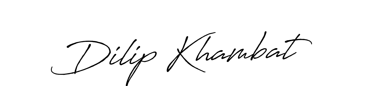 How to make Dilip Khambat name signature. Use Antro_Vectra_Bolder style for creating short signs online. This is the latest handwritten sign. Dilip Khambat signature style 7 images and pictures png