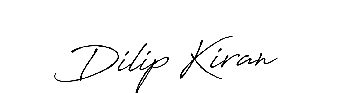 Make a beautiful signature design for name Dilip Kiran. With this signature (Antro_Vectra_Bolder) style, you can create a handwritten signature for free. Dilip Kiran signature style 7 images and pictures png