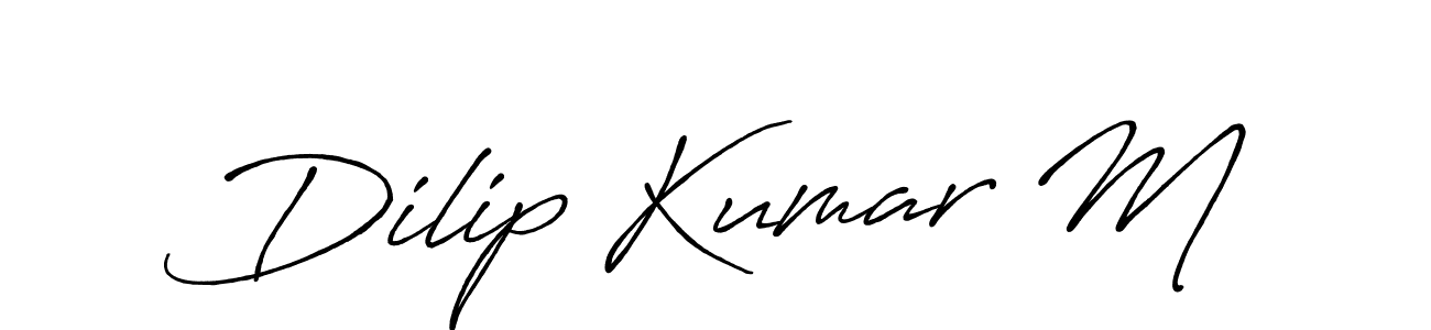 Dilip Kumar M stylish signature style. Best Handwritten Sign (Antro_Vectra_Bolder) for my name. Handwritten Signature Collection Ideas for my name Dilip Kumar M. Dilip Kumar M signature style 7 images and pictures png