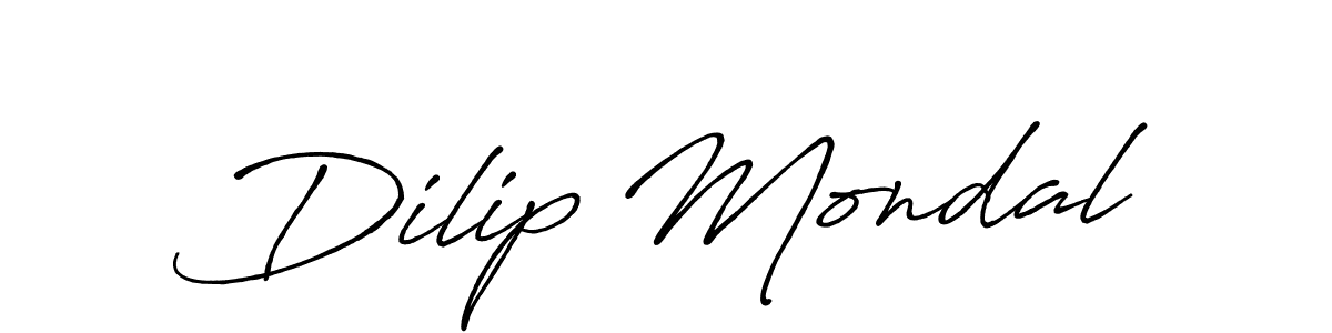 How to make Dilip Mondal signature? Antro_Vectra_Bolder is a professional autograph style. Create handwritten signature for Dilip Mondal name. Dilip Mondal signature style 7 images and pictures png