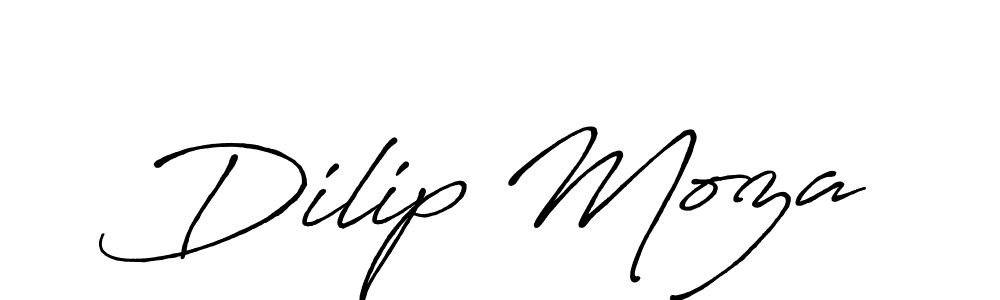 Design your own signature with our free online signature maker. With this signature software, you can create a handwritten (Antro_Vectra_Bolder) signature for name Dilip Moza. Dilip Moza signature style 7 images and pictures png