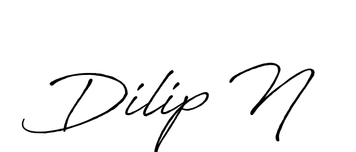 This is the best signature style for the Dilip N name. Also you like these signature font (Antro_Vectra_Bolder). Mix name signature. Dilip N signature style 7 images and pictures png