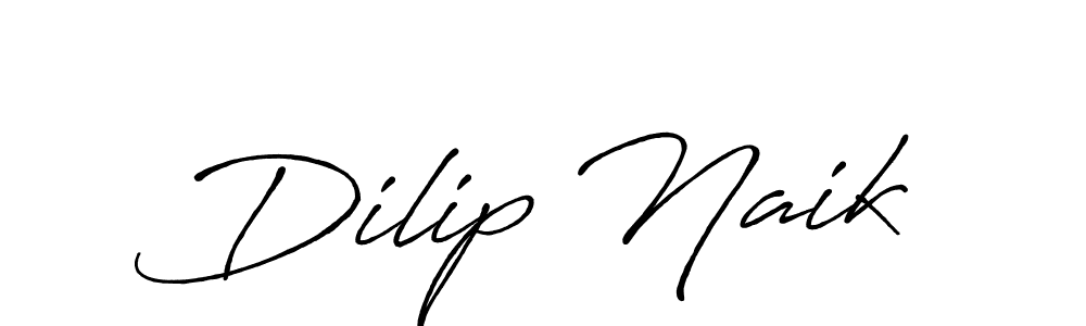 Design your own signature with our free online signature maker. With this signature software, you can create a handwritten (Antro_Vectra_Bolder) signature for name Dilip Naik. Dilip Naik signature style 7 images and pictures png