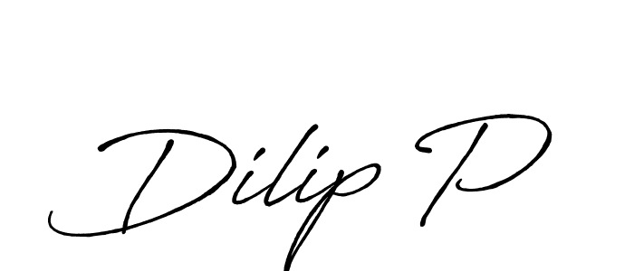 The best way (Antro_Vectra_Bolder) to make a short signature is to pick only two or three words in your name. The name Dilip P include a total of six letters. For converting this name. Dilip P signature style 7 images and pictures png