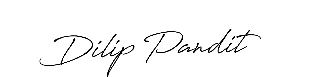 Design your own signature with our free online signature maker. With this signature software, you can create a handwritten (Antro_Vectra_Bolder) signature for name Dilip Pandit. Dilip Pandit signature style 7 images and pictures png