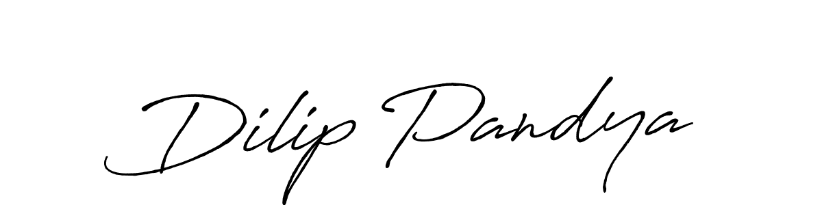 Dilip Pandya stylish signature style. Best Handwritten Sign (Antro_Vectra_Bolder) for my name. Handwritten Signature Collection Ideas for my name Dilip Pandya. Dilip Pandya signature style 7 images and pictures png