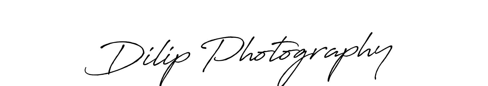 Create a beautiful signature design for name Dilip Photography. With this signature (Antro_Vectra_Bolder) fonts, you can make a handwritten signature for free. Dilip Photography signature style 7 images and pictures png