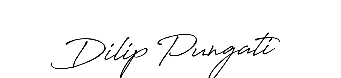 Make a beautiful signature design for name Dilip Pungati. With this signature (Antro_Vectra_Bolder) style, you can create a handwritten signature for free. Dilip Pungati signature style 7 images and pictures png