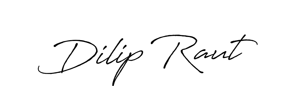 How to make Dilip Raut name signature. Use Antro_Vectra_Bolder style for creating short signs online. This is the latest handwritten sign. Dilip Raut signature style 7 images and pictures png