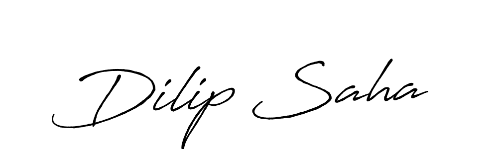 Make a beautiful signature design for name Dilip Saha. With this signature (Antro_Vectra_Bolder) style, you can create a handwritten signature for free. Dilip Saha signature style 7 images and pictures png
