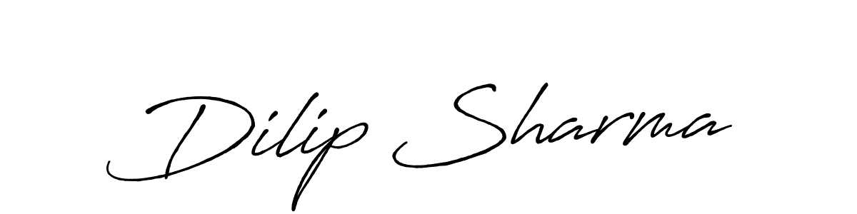 How to make Dilip Sharma signature? Antro_Vectra_Bolder is a professional autograph style. Create handwritten signature for Dilip Sharma name. Dilip Sharma signature style 7 images and pictures png
