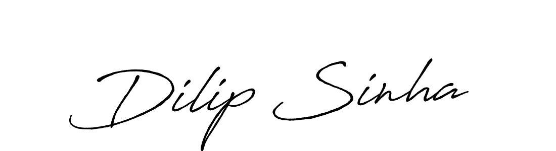 Design your own signature with our free online signature maker. With this signature software, you can create a handwritten (Antro_Vectra_Bolder) signature for name Dilip Sinha. Dilip Sinha signature style 7 images and pictures png