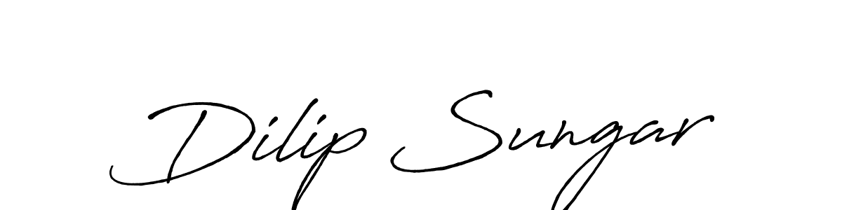 How to make Dilip Sungar signature? Antro_Vectra_Bolder is a professional autograph style. Create handwritten signature for Dilip Sungar name. Dilip Sungar signature style 7 images and pictures png