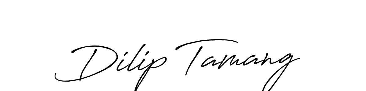 Make a beautiful signature design for name Dilip Tamang. With this signature (Antro_Vectra_Bolder) style, you can create a handwritten signature for free. Dilip Tamang signature style 7 images and pictures png