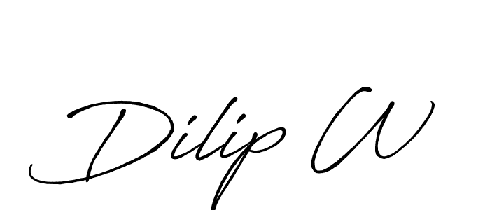 Once you've used our free online signature maker to create your best signature Antro_Vectra_Bolder style, it's time to enjoy all of the benefits that Dilip W name signing documents. Dilip W signature style 7 images and pictures png